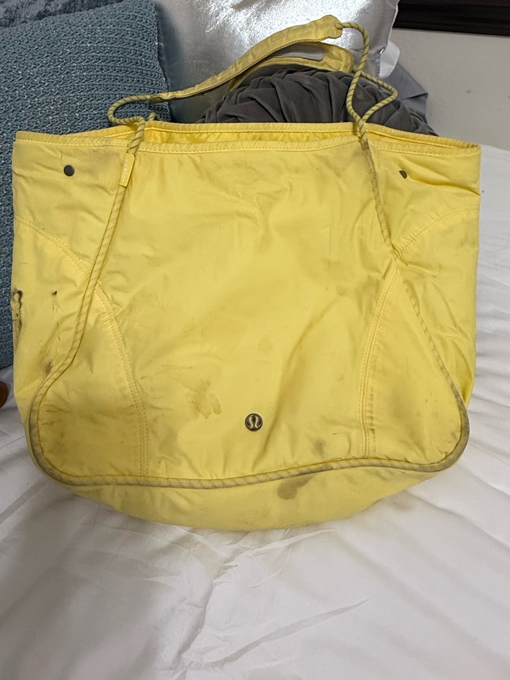 lululemon athletica Yellow Nylon Shoulder Tote